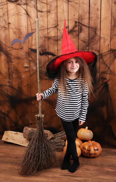 Little girl Witch in hat