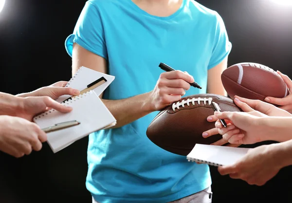 Autographs by American football star