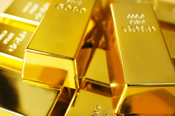 Gold bars close-up