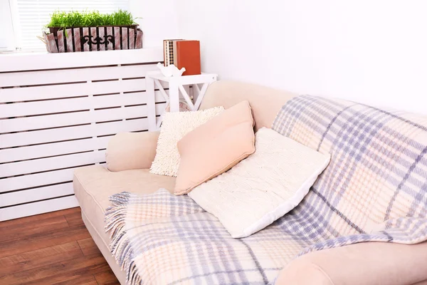 Modern room with comfortable sofa