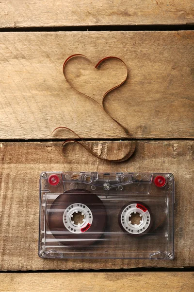 Audio cassette with magnetic tape
