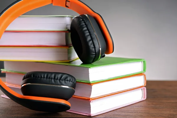 Books and headphones as audio books