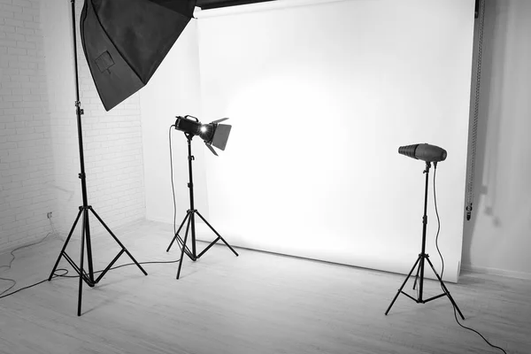 Studio with lighting equipment