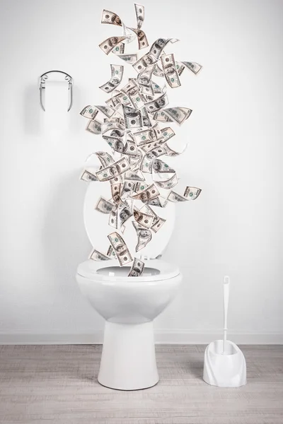 Money flushed down the toilet