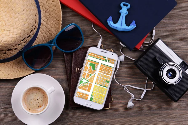 Smart phone with map gps navigation