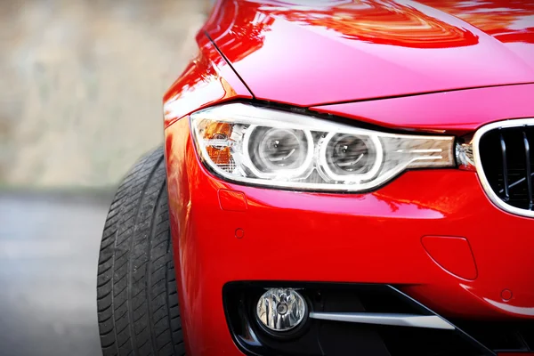 Red car, outdoors