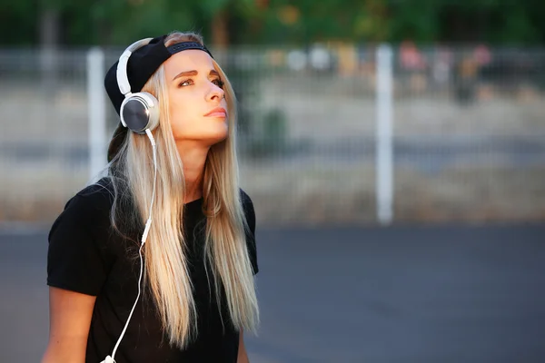 Young woman with earphones