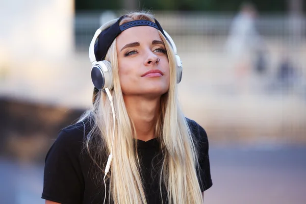 Young woman with earphones