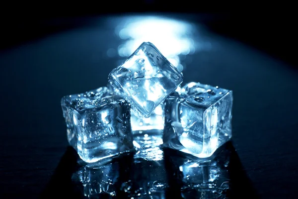 Shining ice cubes
