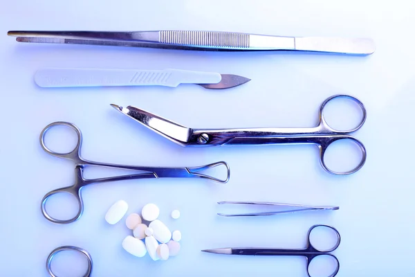 Surgery instruments isolated on white