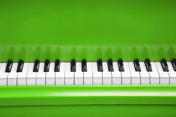 Piano keys of green piano