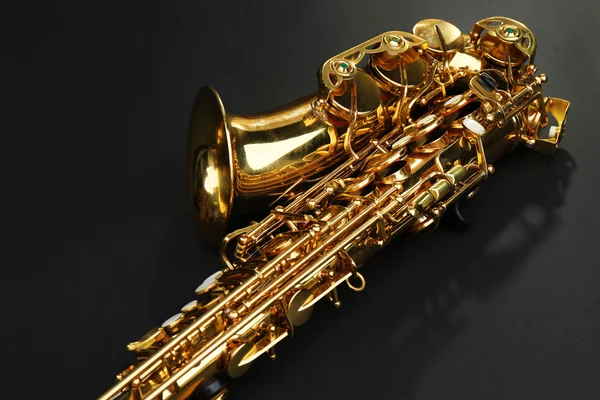 Beautiful golden saxophone