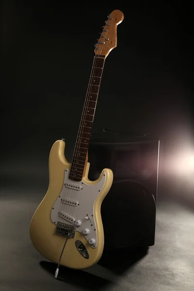 Electric guitar with musical equipment