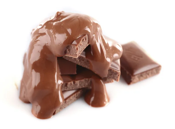 Beyaz izole erimiş çikolata — Stok Foto © Arsgera 6849574