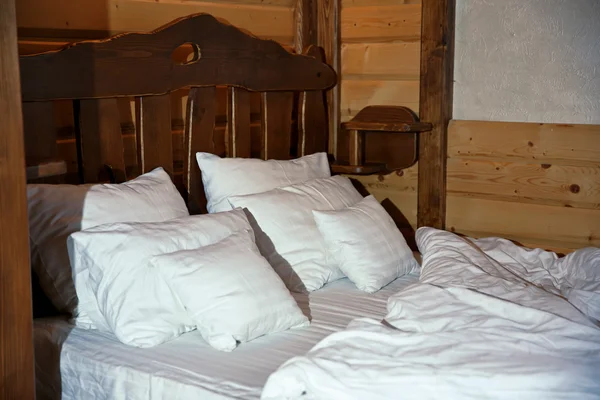 Detail of wooden bedroom