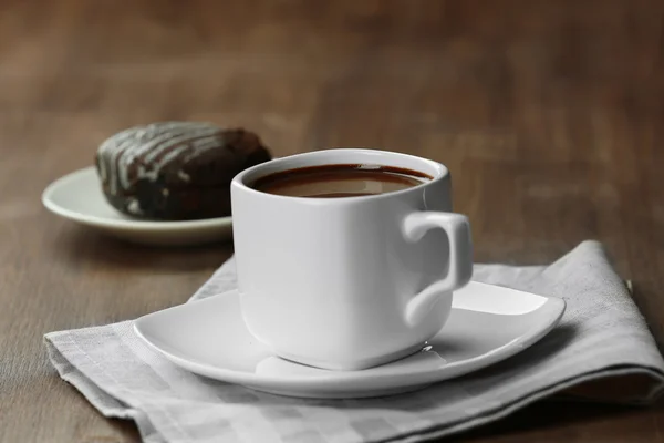 Cup of cacao with biscuit