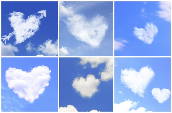 Clouds in heart shape