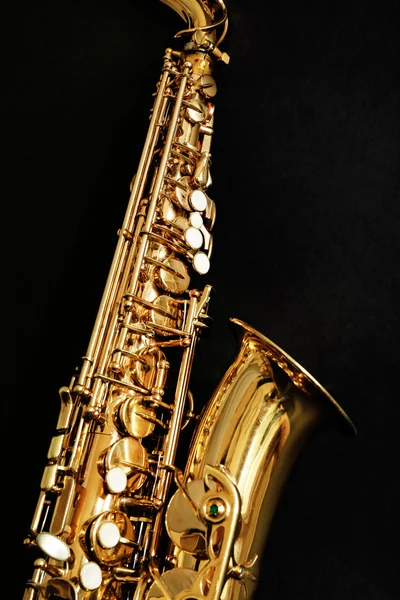 Beautiful golden saxophone