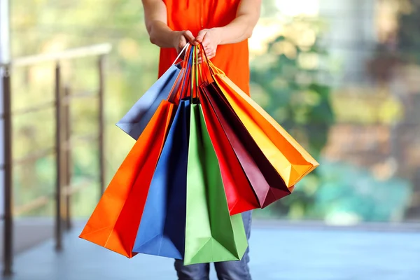 Woman with shopping packages