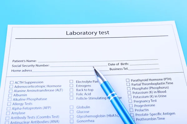 Laboratory test list