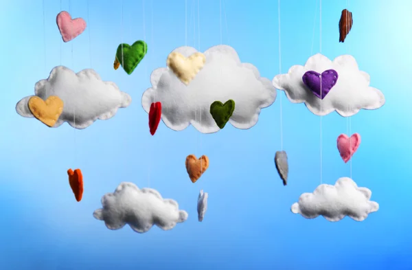 Fleece clouds and hearts