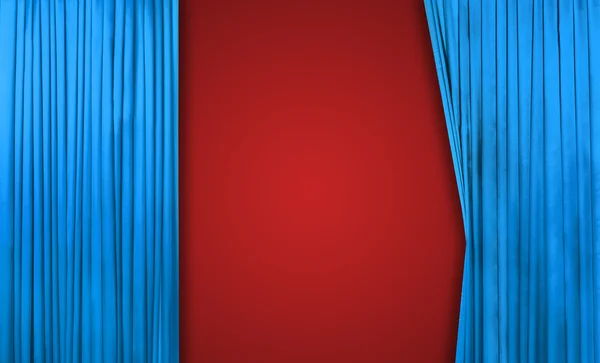 Blue curtain on theater