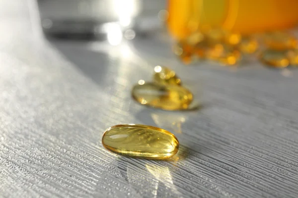 Transparent yellow pills