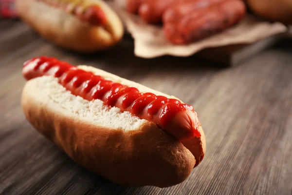Hot dog with sausages