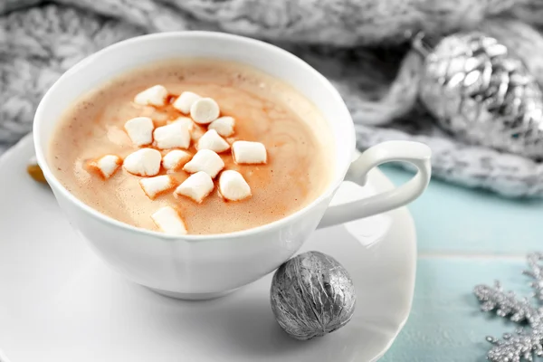 Cup of hot cacao with marshmallow