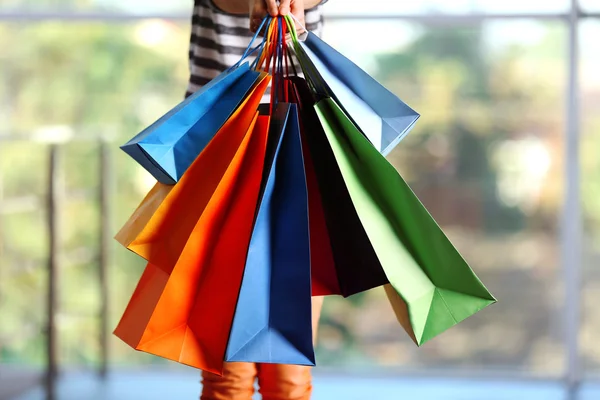 Woman with shopping packages