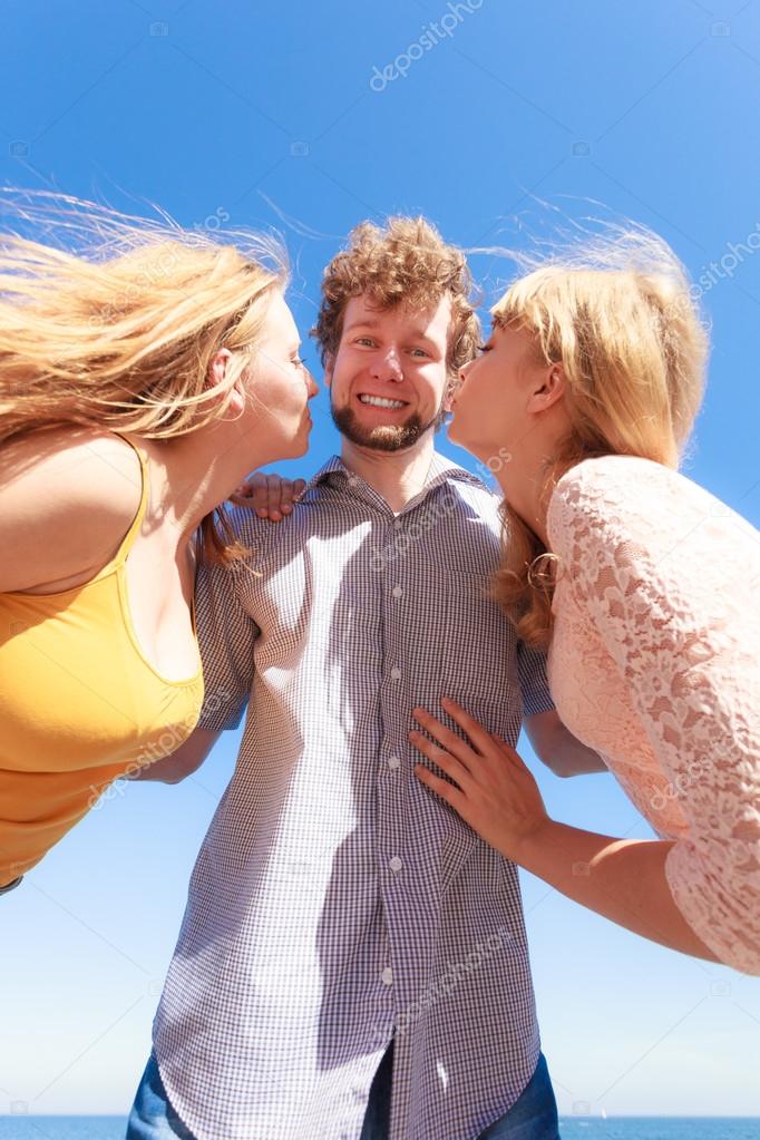 two girls kissing one guy №209652 two girls kissing one guy № 209651