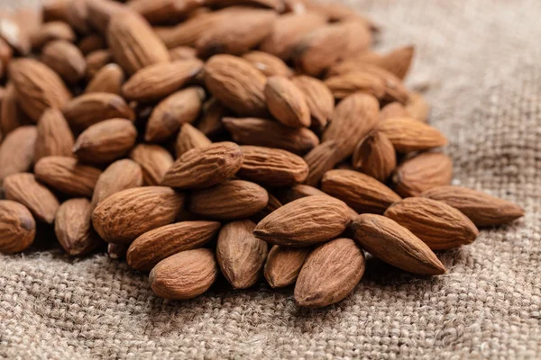 The natural almonds closeup