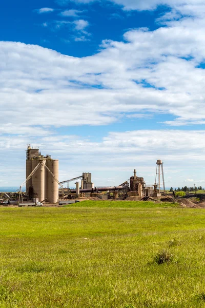 Cement plant during sunny day