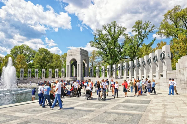 War veterans at National World War Second Memorial Atlantic Arch