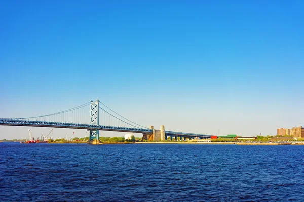 Benjamin Franklin Bridge over Delaware River in Philadelphia