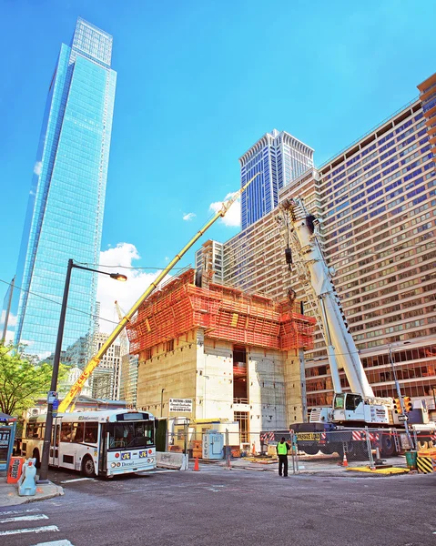 Construction in Arch Street in Philadelphia in PA