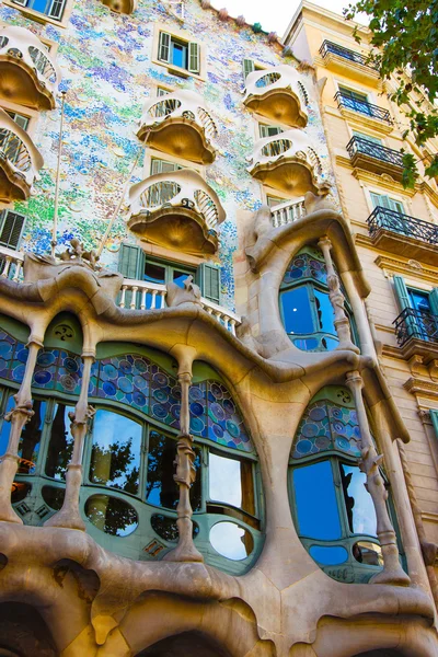 Fragment of Facade of Casa Batllo building in Barcelona