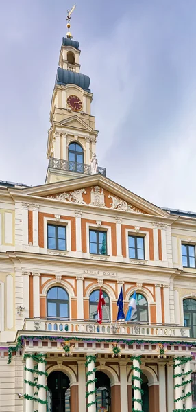 Building of City Council in center of old Riga