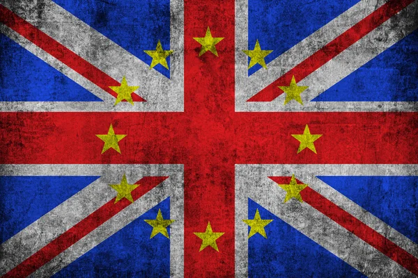 Brexit grunge uk england great britain flag with european union EU yellow stars