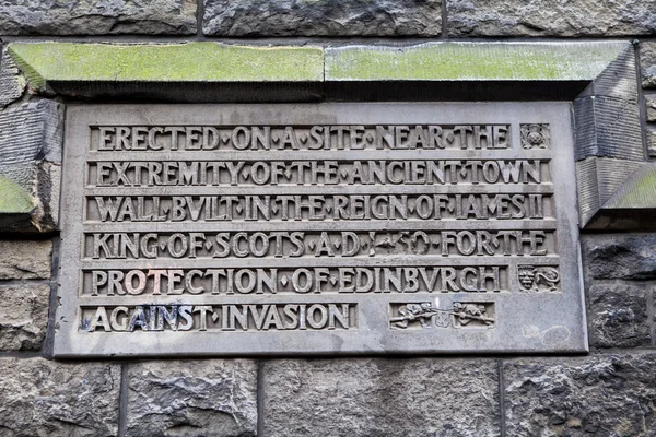 Kings Wall Plaque in Edinburgh