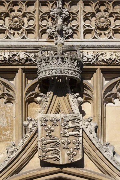 Royal Crown and Coat of Arms at King\'s College in Cambridge