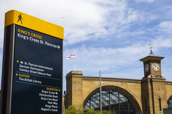 Kings Cross Pedestrian Sign and Kings Cross Station