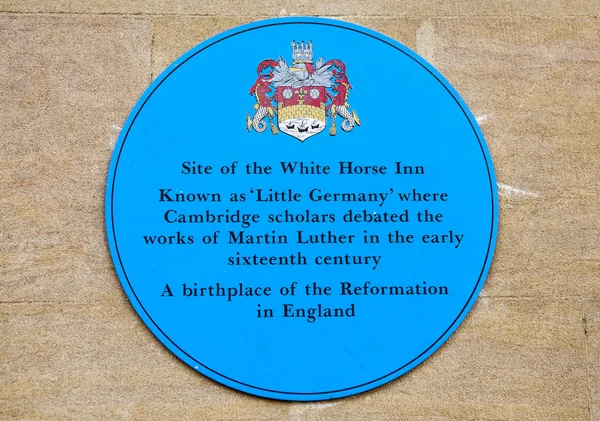 White Horse Inn Plaque in Cambridge