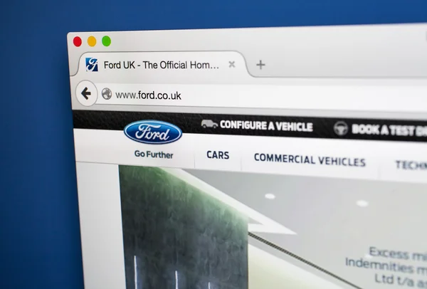 View of the official Ford Website