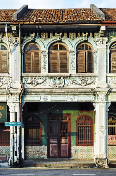 Chinese malay colonial architecture in penang old town malaysia