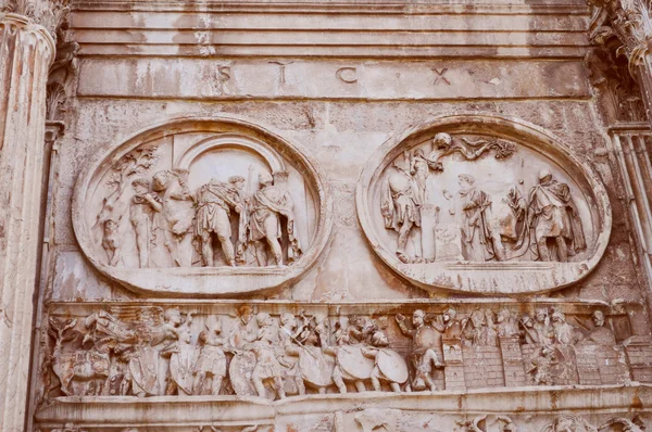 Retro look Arch of Constantine Rome