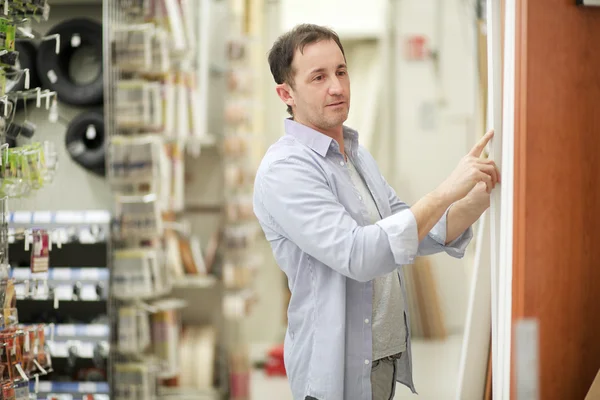 Male customer in hardware store