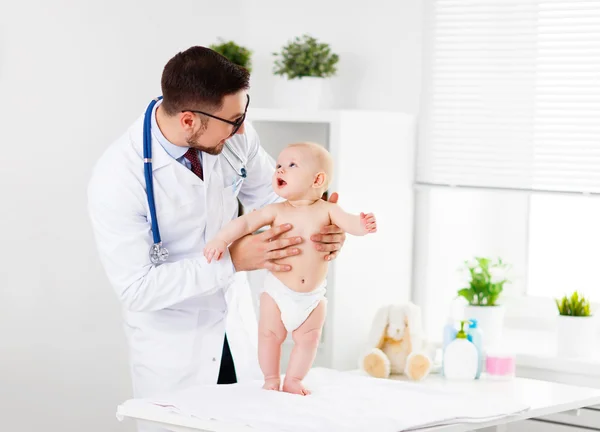 Doctor pediatrician with baby child