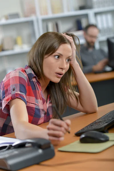 Shocked office worker