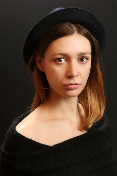 Beautiful woman in hat